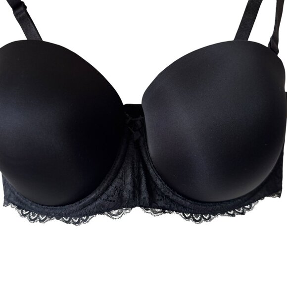 Torrid Curve Bombshell Everyday Strapless Bra 36DDD Black Lace Multiway Straps - Picture 3 of 16